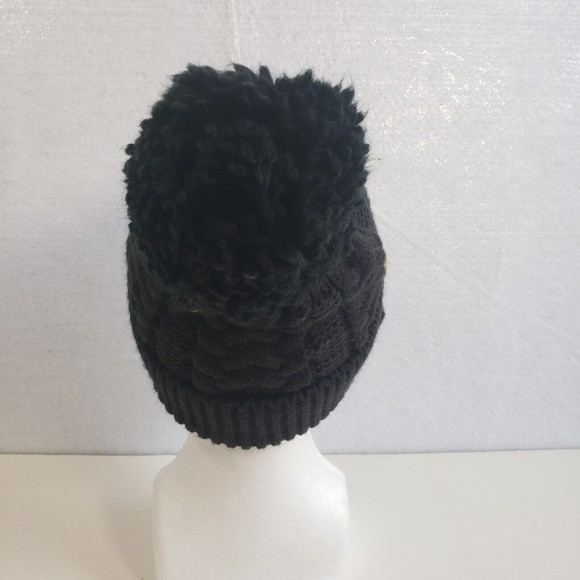 Beanie with Detachable Mask Cover Black Size OS One Size Pom Unisex RN 86183 - Picture 5 of 9